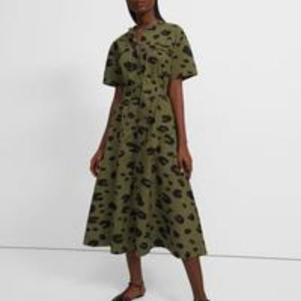 THEORY Short-Sleeve Utility Shirtdress